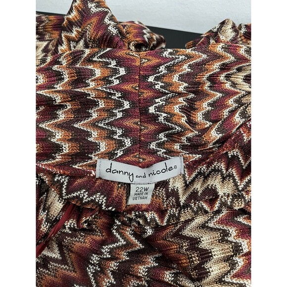 Danny And Nicole Women’s Cardigan Plus Size 22W Geometric open Front - Picture 6 of 8